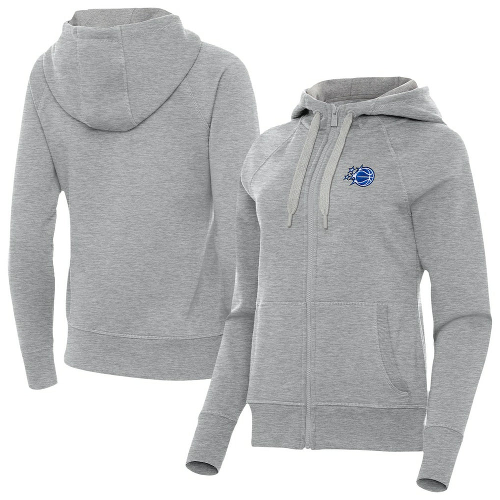 Orlando Magic Antigua Women's New Logo Victory Full-Zip Hooded Sweatshirt Heather Gray outlet