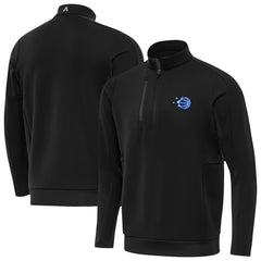 Orlando Magic Antigua New Logo Generation Quarter-Zip Pullover Top Black - New Era