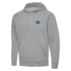 Orlando Magic Antigua New Logo Tall Victory Full-Zip Hooded Sweatshirt Heather Gray