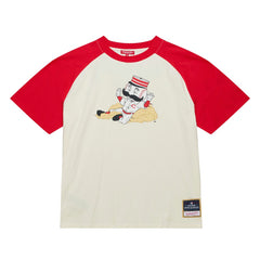 Cincinnati Reds Mitchell & Ness Women's Boyfriend Raglan T-Shirt - Cream T-shirts