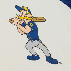 Milwaukee Brewers Mitchell & Ness Women's Boyfriend Raglan T-Shirt - Cream T-shirts