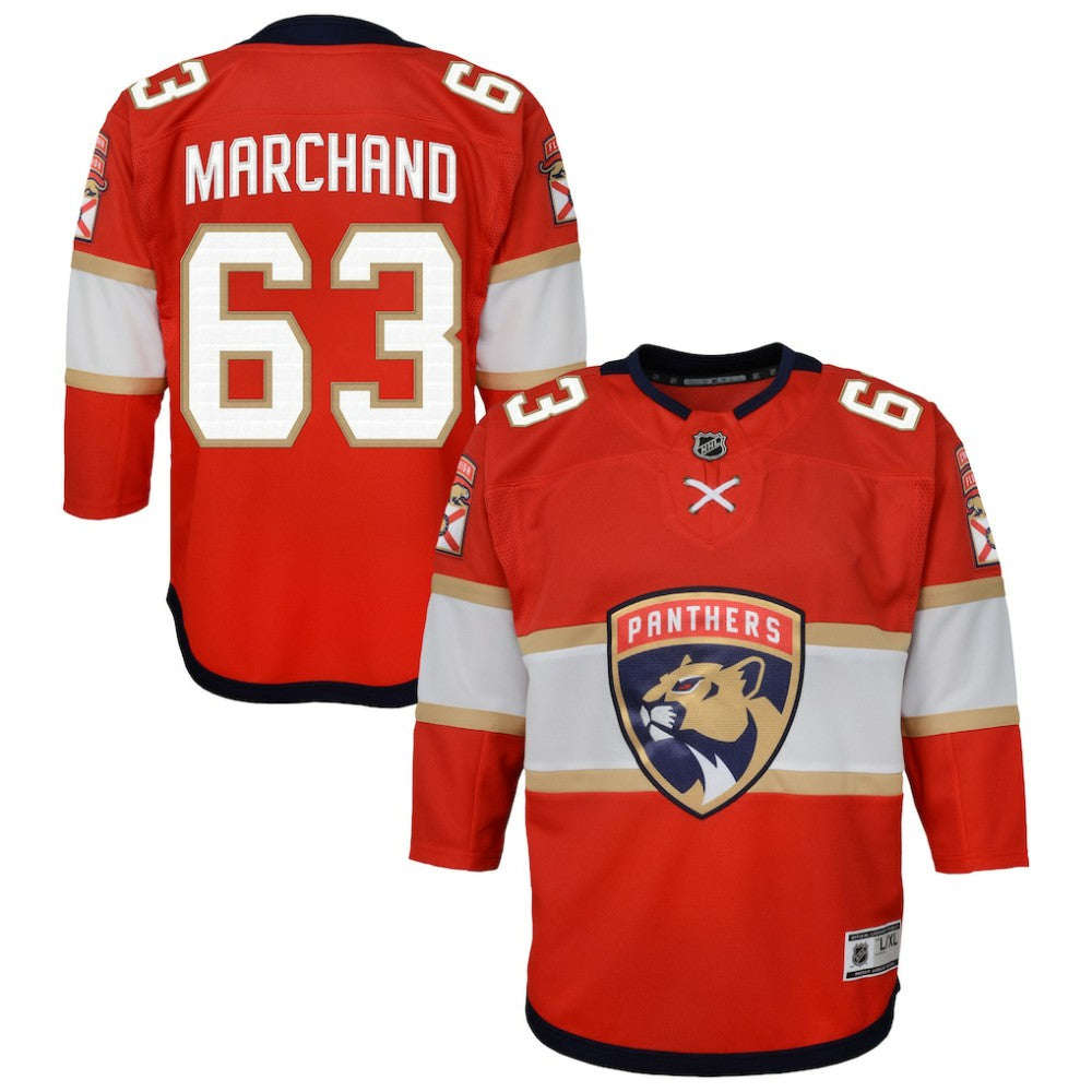 Brad Marchand Florida Panthers Outerstuff Youth Premier Player Jersey - Red | US 203319986