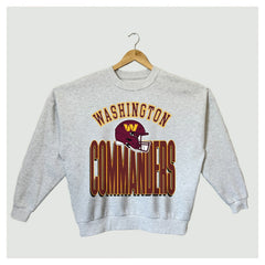 Washington Commanders Gameday Couture Women's Fierce Focus Premium Oversized Fleece Pullover Sweatshirt - Ash Pullover