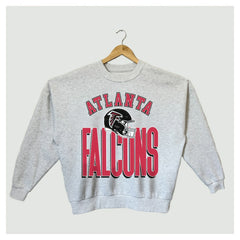 Atlanta Falcons Gameday Couture Women's Fierce Focus Premium Oversized Fleece Pullover Sweatshirt - Ash Pullover