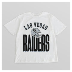 Las Vegas Raiders Gameday Couture Women's Oversized Classic Fierce Focus T-Shirt - White T-shirts
