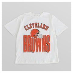 Cleveland Browns Gameday Couture Women's Oversized Classic Fierce Focus T-Shirt - White T-shirts