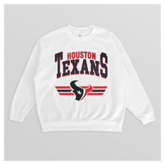 Houston Texans Gameday Couture Women's Swift Strike Premium Oversized Fleece Pullover Sweatshirt - White Pullover