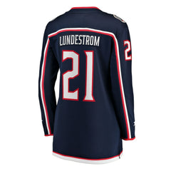 Isac Lundestrom Columbus Blue Jackets Fanatics Women's Home Breakaway Jersey - Navy | US 203322911