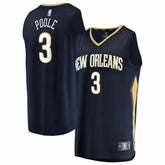 Jordan Poole New Orleans Pelicans Fast Break Replica Jersey Navy Icon Edition - Fanatics