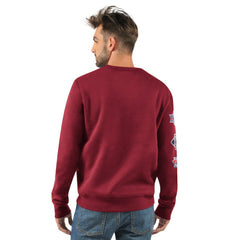 Washington Commanders Starter Fight On Knit Crewneck Sweatshirt - Burgundy Sweatshirts