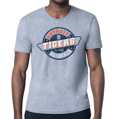 Detroit Tigers Starter Route 66 Team Logo T-Shirt - Heather Gray T-shirts
