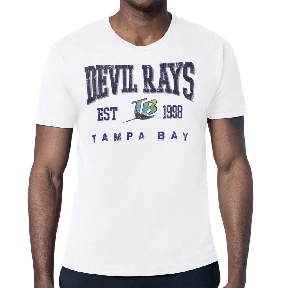 Tampa Bay Rays Starter Distressed Logo T-Shirt - White T-shirts