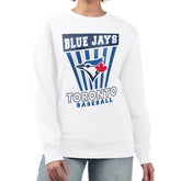 Toronto Blue Jays Starter Women's Poster Print Team Fleece Pullover Sweatshirt - White Pullover