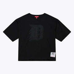 Detroit Tigers Mitchell & Ness Women's Cooperstown Collection Phantom Cropped T-Shirt - Black T-shirts