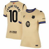 Lamine Yamal Barcelona Women's 2025/26 Away Stadium Replica Jersey Gold - Nike outlet
