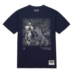 Roger Staubach Dallas Cowboys Moments T-Shirt - Navy T-shirts