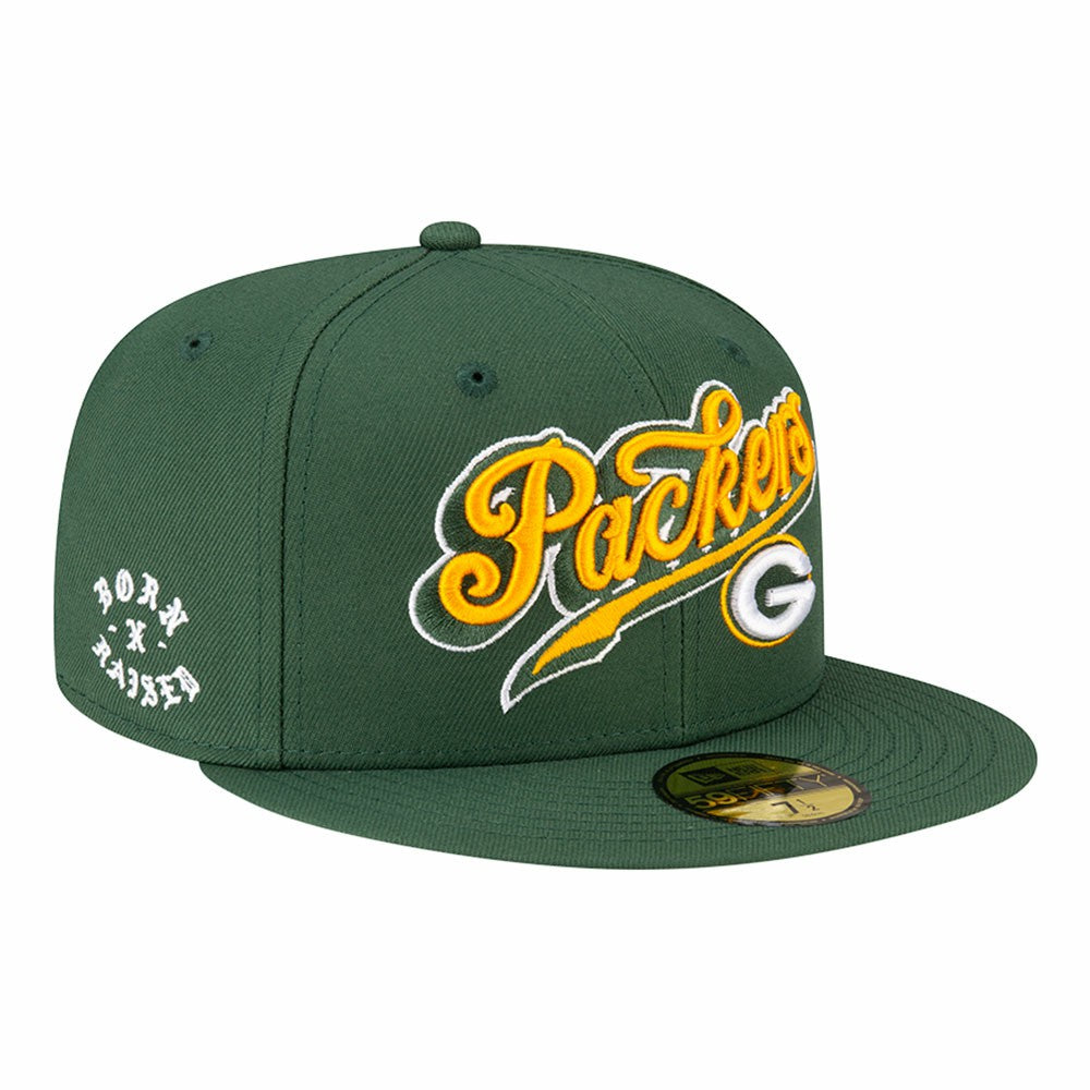 Green Bay Packers New Era Born x Raised 59FIFTY Fitted Hat - Green Hats