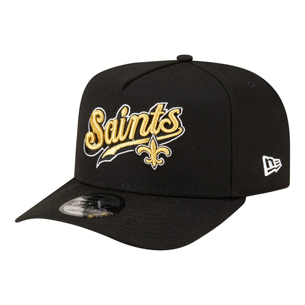 New Orleans Saints New Era Born x Raised A-Frame 9FIFTY Snapback Hat - Black Hats