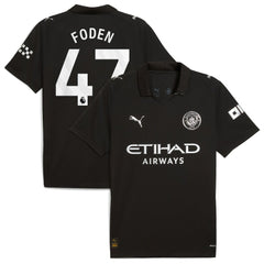 Phil Foden Manchester City 2025/26 Away Replica Player Jersey Black - Puma discount