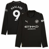 Erling Haaland Manchester City 2025/26 Away Replica Long Sleeve Player Jersey Black - Puma discount