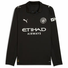 Erling Haaland Manchester City 2025/26 Away Replica Long Sleeve Player Jersey Black - Puma discount