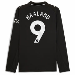 Erling Haaland Manchester City 2025/26 Away Replica Long Sleeve Player Jersey Black - Puma discount
