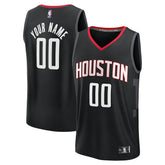Houston Rockets Youth Fast Break Custom Jersey Statement Edition Black - Fanatics