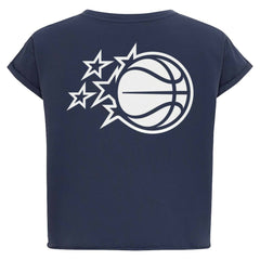 Orlando Magic Sportiqe Women's Athletic Club Collection Alana Premium Cropped T-Shirt Navy
