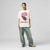 Arizona Cardinals Women's Logo Rise Boyfriend T-Shirt - Cream T-shirts