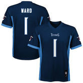 Cameron Ward Tennessee Titans Youth Replica Player Jersey - Navy Jerseys