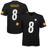 Aaron Rodgers Pittsburgh Steelers Outerstuff Youth Replica Player Jersey - Black Jerseys