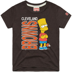 Cleveland Browns Homage x The Simpsons Unisex Tri-Blend T-Shirt - Brown T-shirts