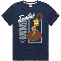 Dallas Cowboys Homage x The Simpsons Unisex Tri-Blend T-Shirt - Navy T-shirts