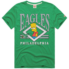 Philadelphia Eagles Homage x The Simpsons Unisex Tri-Blend T-Shirt - Kelly Green T-shirts
