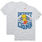 Detroit Lions Homage x The Simpsons Unisex Tri-Blend T-Shirt - White T-shirts