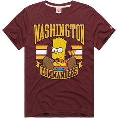 Washington Commanders Homage x The Simpsons Unisex Tri-Blend T-Shirt - Burgundy T-shirts
