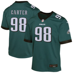 Jalen Carter Philadelphia Eagles Youth Game Player Jersey - Midnight Green Jerseys