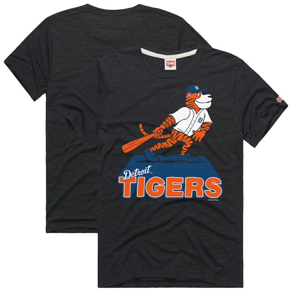 Detroit Tigers Homage Hyper Local Refresh Tri-Blend T-Shirt - Charcoal T-shirts