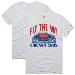 Chicago Cubs Homage Hyper Local Refresh Tri-Blend T-Shirt - Ash T-shirts