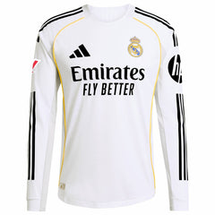 Kylian Mbappé Real Madrid 2025/26 Home Long Sleeve Player Jersey White - Adidas sale