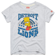 Detroit Lions Homage x The Simpsons Youth Tri-Blend T-Shirt - White T-shirts