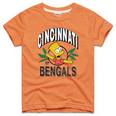 Cincinnati Bengals Homage x The Simpsons Youth Tri-Blend T-Shirt - Orange T-shirts