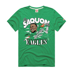 Saquon Barkley Philadelphia Eagles Homage Unisex Caricature Player Graphic Tri-Blend T-Shirt - Kelly Green T-shirts