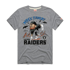 Maxx Crosby Las Vegas Raiders Homage Unisex Caricature Player Graphic Tri-Blend T-Shirt - Silver T-shirts