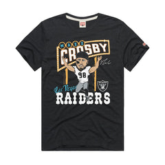 Maxx Crosby Las Vegas Raiders Homage Unisex Caricature Player Graphic Tri-Blend T-Shirt - Charcoal T-shirts
