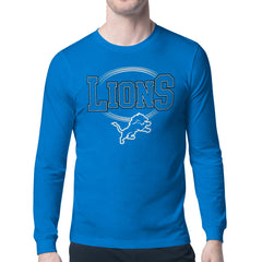 Detroit Lions Starter Team Track Graphic Long Sleeve T-Shirt - Blue T-shirts