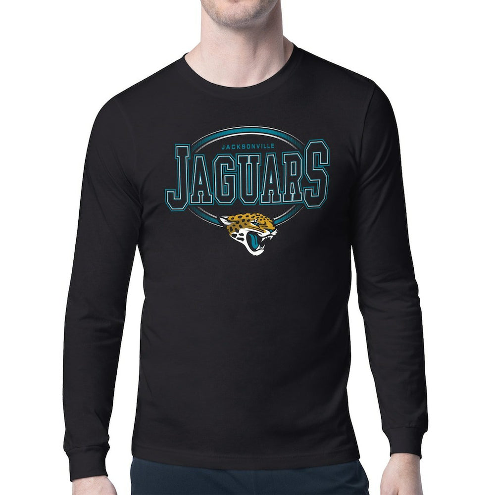 Jacksonville Jaguars Starter Team Track Graphic Long Sleeve T-Shirt - Black T-shirts