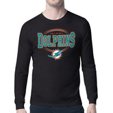 Miami Dolphins Starter Team Track Graphic Long Sleeve T-Shirt - Black T-shirts