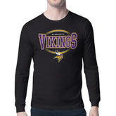 Minnesota Vikings Starter Team Track Graphic Long Sleeve T-Shirt - Black T-shirts