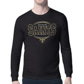 New Orleans Saints Starter Team Track Graphic Long Sleeve T-Shirt - Black T-shirts